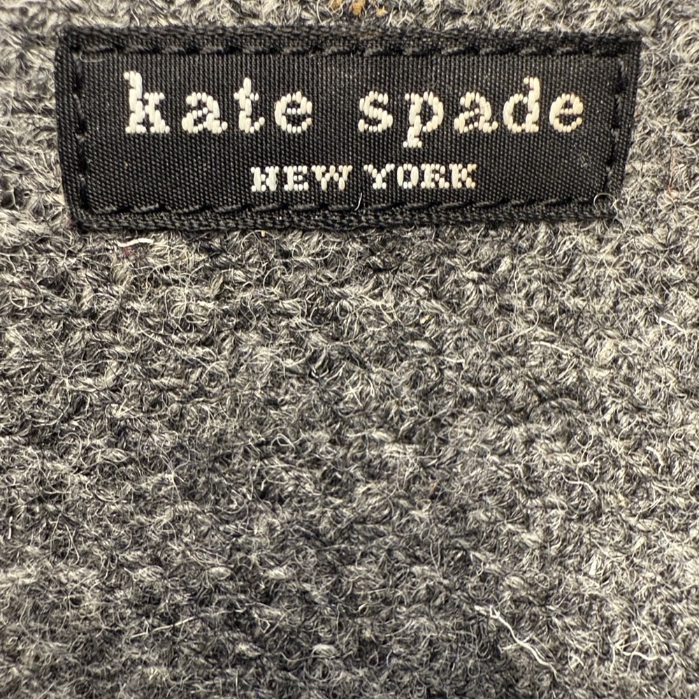 Vintage Kate Spade Black and Gray Wool Patchwork Small Bag - Picture 6 of 15